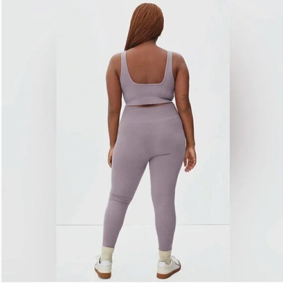 Everlane The Seamless Legging Ribbed Light Purple Size XL/XXL New - Picture 2 of 12
